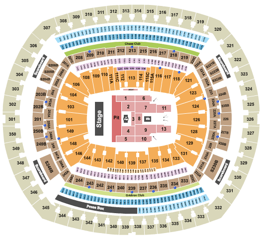 MetLife Stadium My Chemical Romance Seating Chart